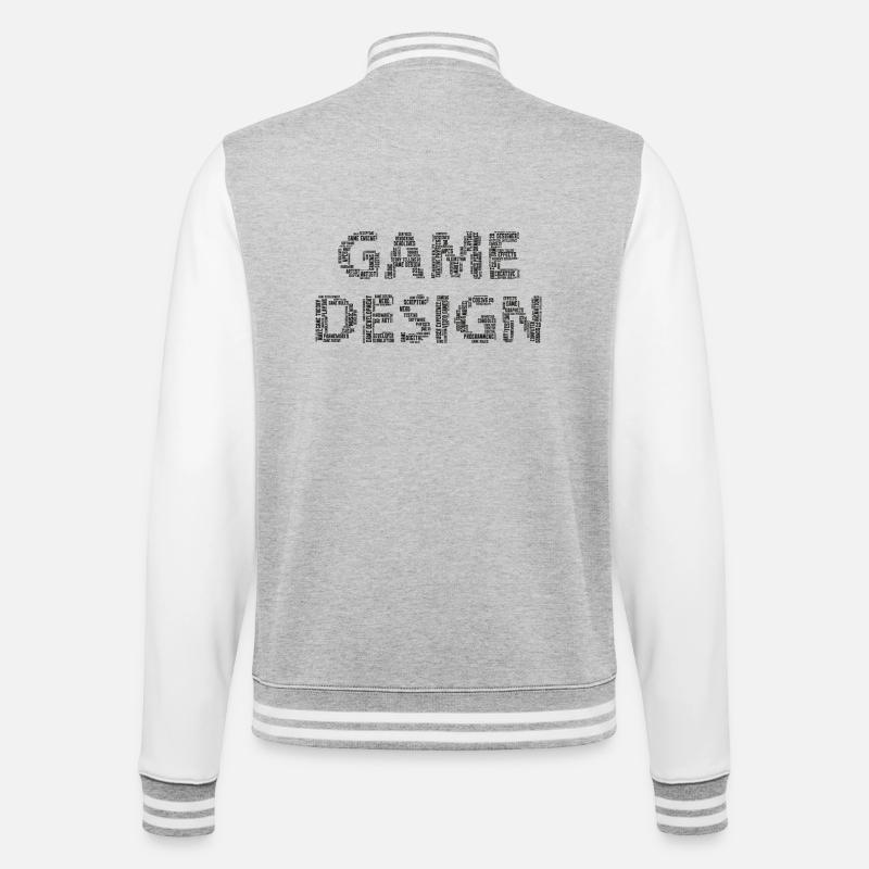 Conception du jeu - Veste Teddy - gris chiné / blanc