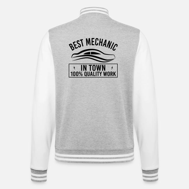 Occupation Engineer in Mechanical Engineering - College Sweat Jacket - heather grey/white