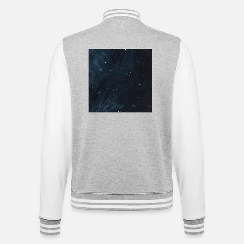 Starry sky pattern - College Sweat Jacket - heather grey/white