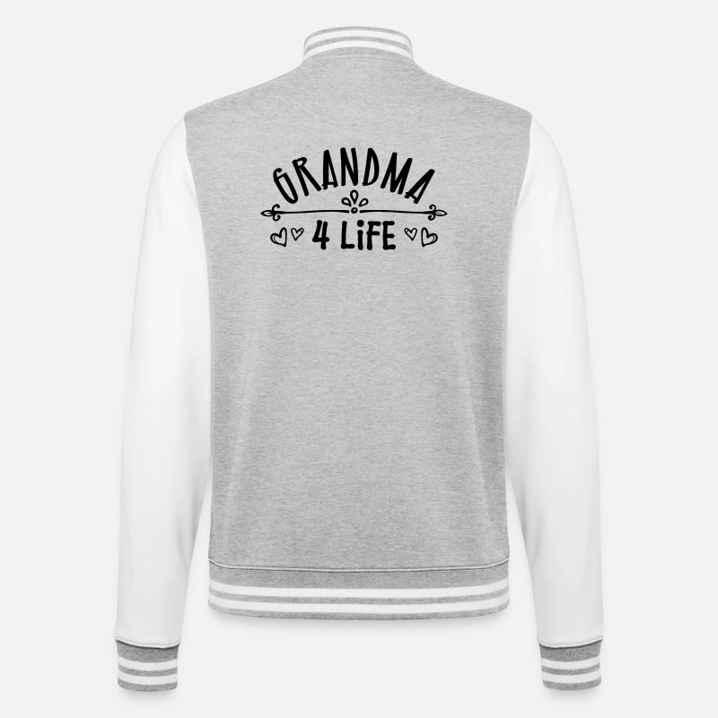 Gratuliere Oma Großmutter Statement Rentnerin - College-Sweatjacke - Grau meliert/Weiß
