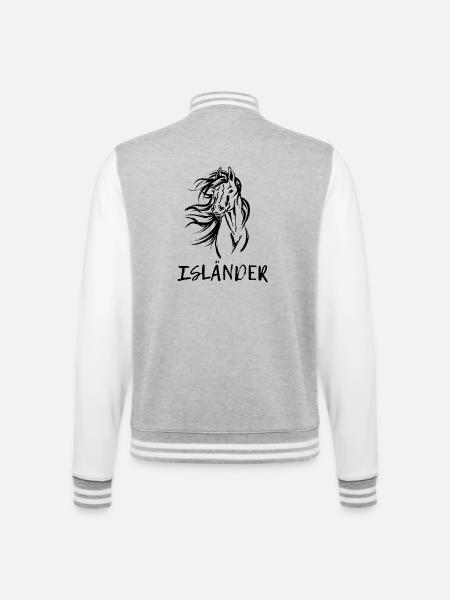 Islandske heste Heste Islandsk Hest Elsker At Sige - College sweatjakke - grå meleret/hvid