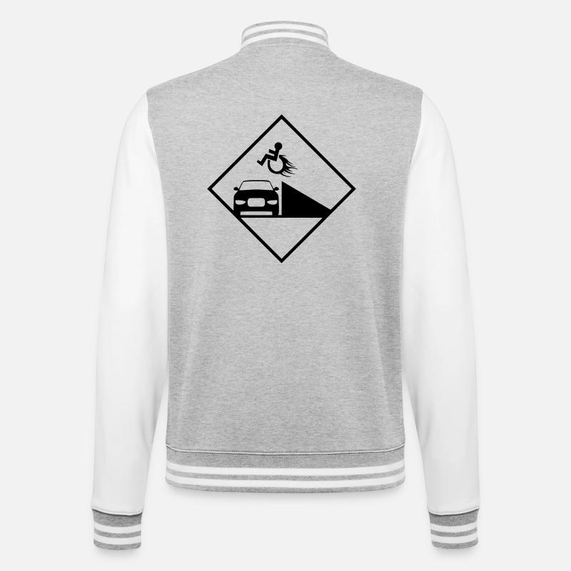 Rollstuhlfahrer springt über eine Rampe # - College-Sweatjacke - Grau meliert/Weiß