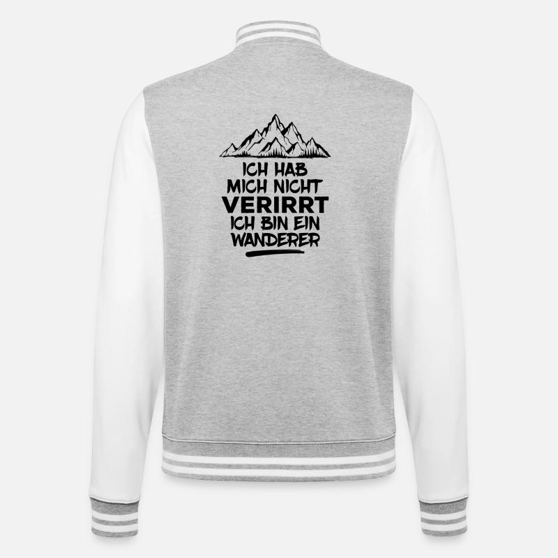 Wandern Bergwanderung Wanderer Statement Wanderung - College-Sweatjacke - Grau meliert/Weiß
