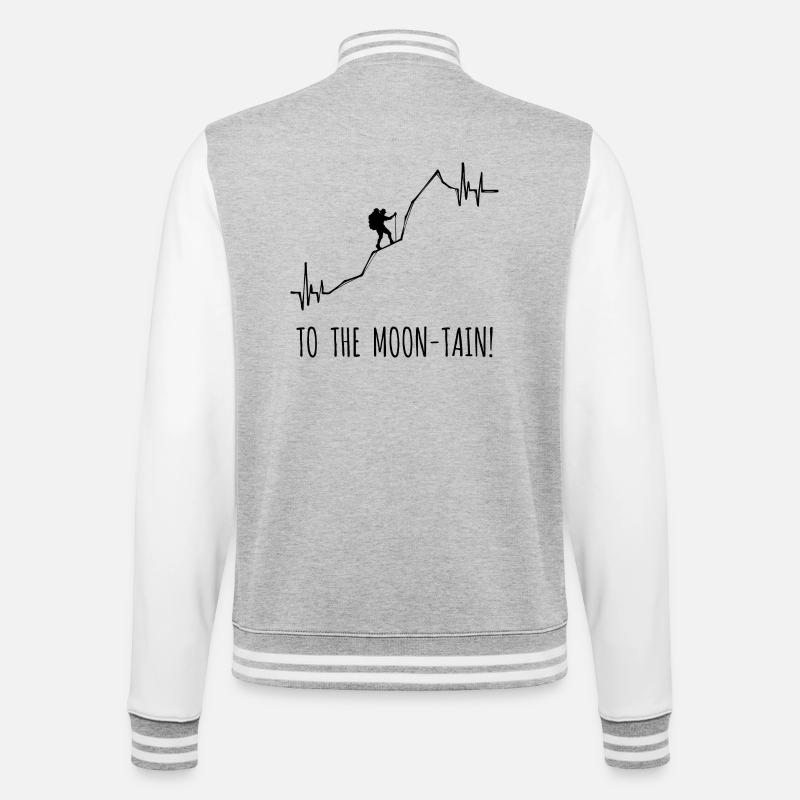 Hiking Mountaineering Statement Hiker Hike - College Sweat Jacket - heather grey/white