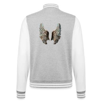 Ailes d'Ange en Nuancier Naturel - Veste Teddy - gris chiné / blanc - Dos - Marisol (170cm)