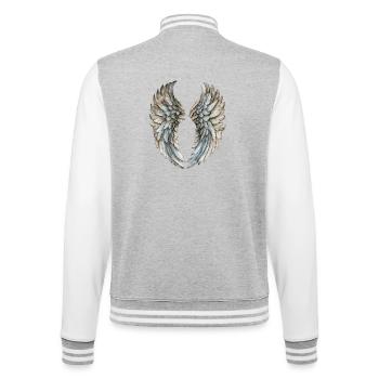 Ailes d'ange : un style céleste angelwings - Veste Teddy - gris chiné / blanc - Dos - Marisol (170cm)