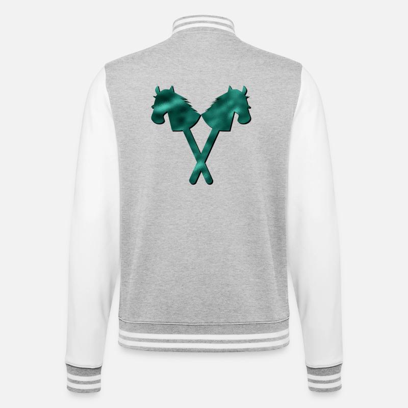 Hobby-Horsing ÉQUITATION - Veste Teddy - gris chiné / blanc