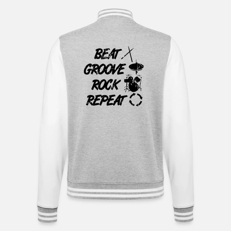 Percussion Techniques - College Sweat Jacket - heather grey/white
