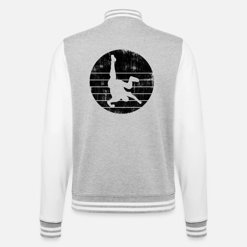 Breakdancer - Veste Teddy - gris chiné / blanc