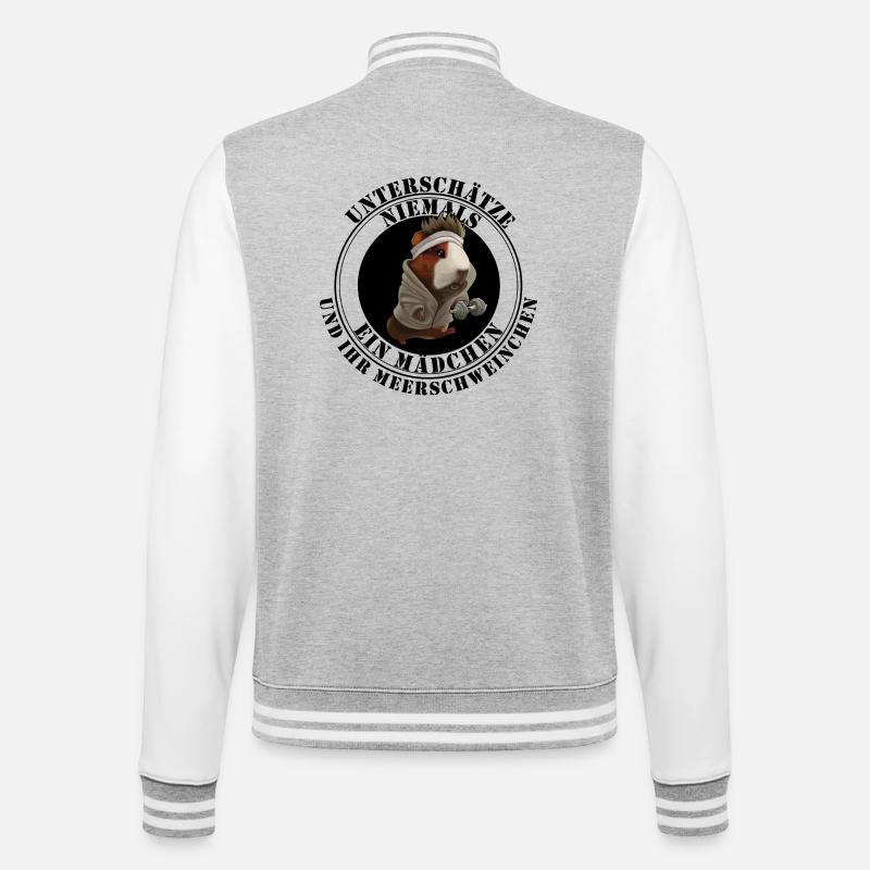 Ne sous-estimez jamais une cochone-d’Inde fille - Veste Teddy - gris chiné / blanc