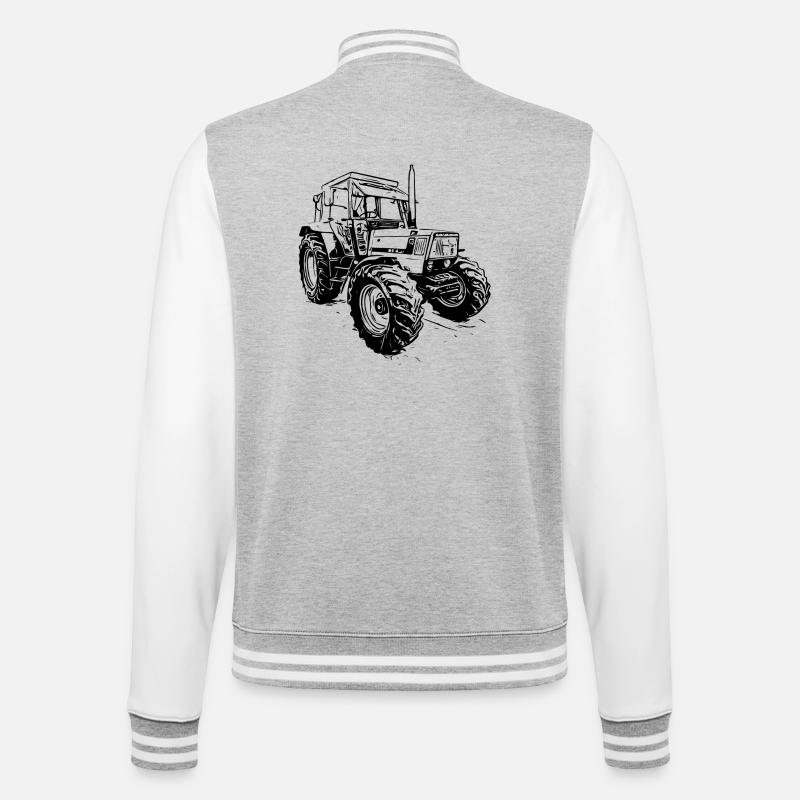 Front loader - College Sweat Jacket - heather grey/white