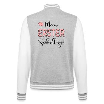 Mein erster Schultag EINSCHULUNG - College-Sweatjacke - Grau meliert/Weiß - Hinten - Marisol (170cm)