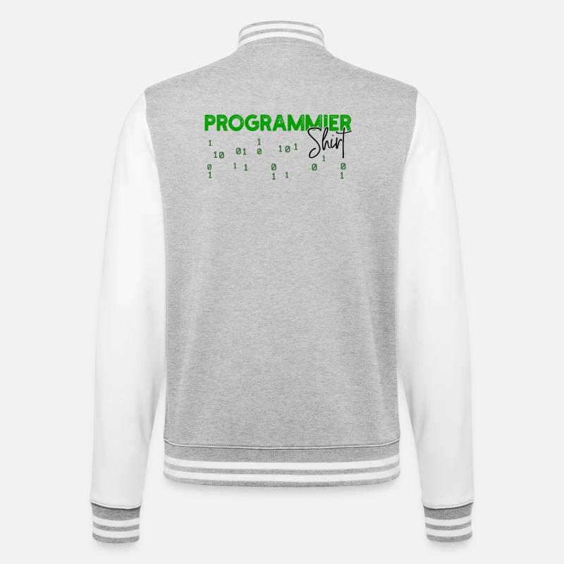 Programmeur Développeur Code Statement Scripting - Veste Teddy - gris chiné / blanc
