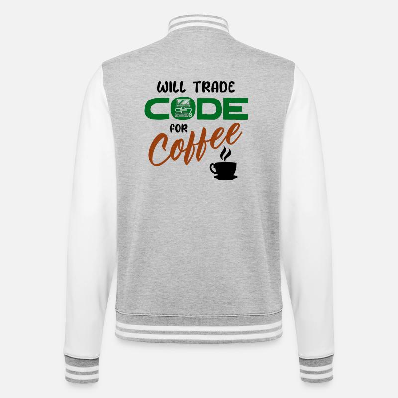 Code Statement Developer Computerfreak Informatik - College Sweat Jacket - heather grey/white