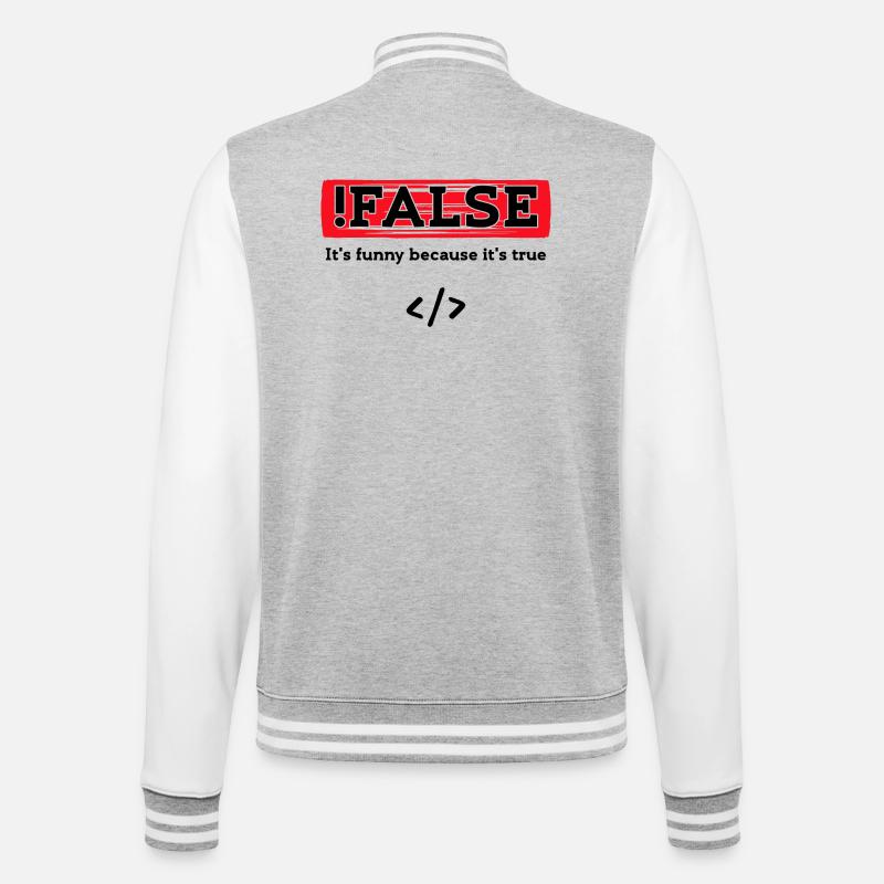 Code Debug Programmeur Développeur Dictons amusants - Veste Teddy - gris chiné / blanc