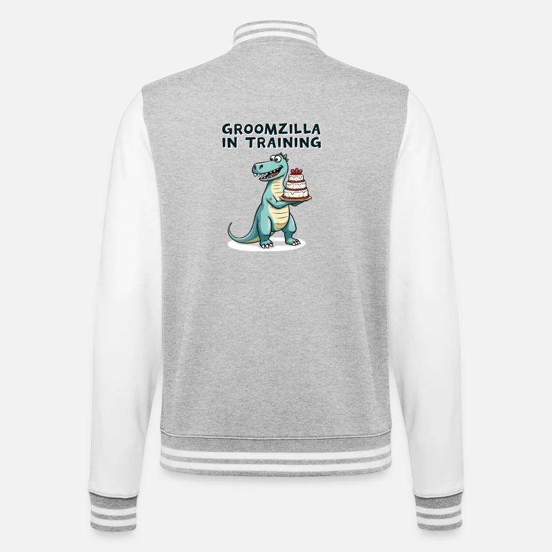 Groomzilla in Training - College Sweat Jacket - heather grey/white