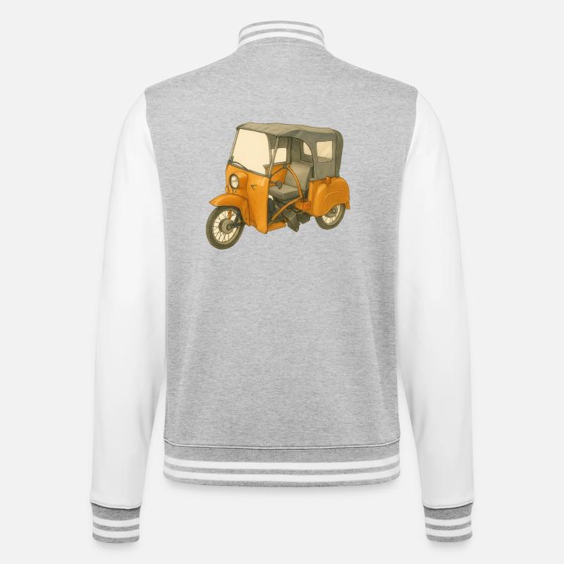 Krause Duo en bande dessinée - Veste Teddy - gris chiné / blanc
