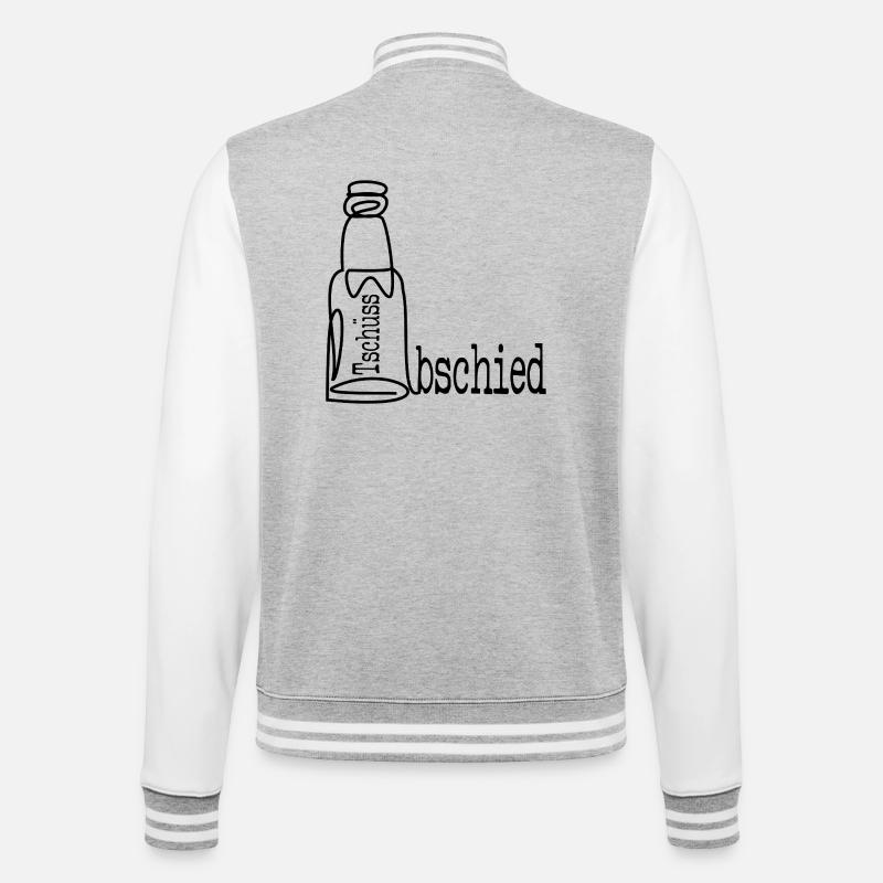ABSCHIEDSPARTY ABSCHIED BIER - College-Sweatjacke - Grau meliert/Weiß