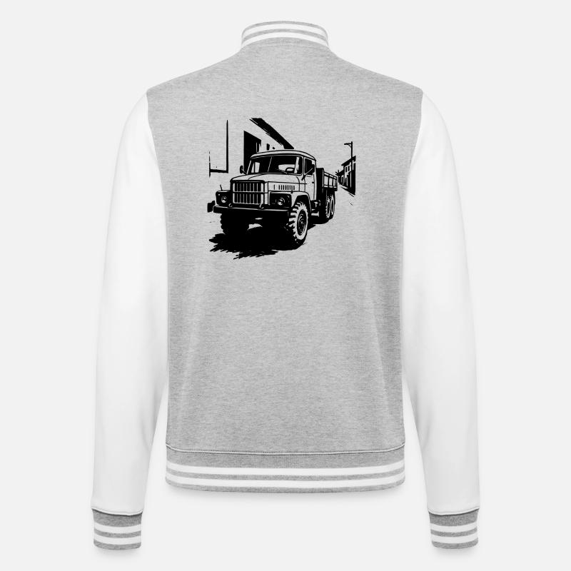 Géant d’acier de l’Est - Veste Teddy - gris chiné / blanc