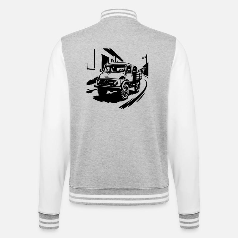 Polyvalent à l’ancienne - Veste Teddy - gris chiné / blanc