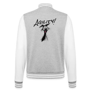 L’agilité – le sport des chiens actifs ! - Veste Teddy - gris chiné / blanc - Dos - Marisol (170cm)