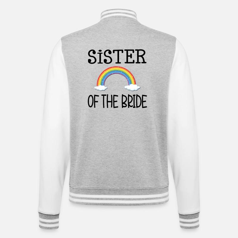 SŒUR ARC-EN-CIEL DE LA MARIÉE - Veste Teddy - gris chiné / blanc