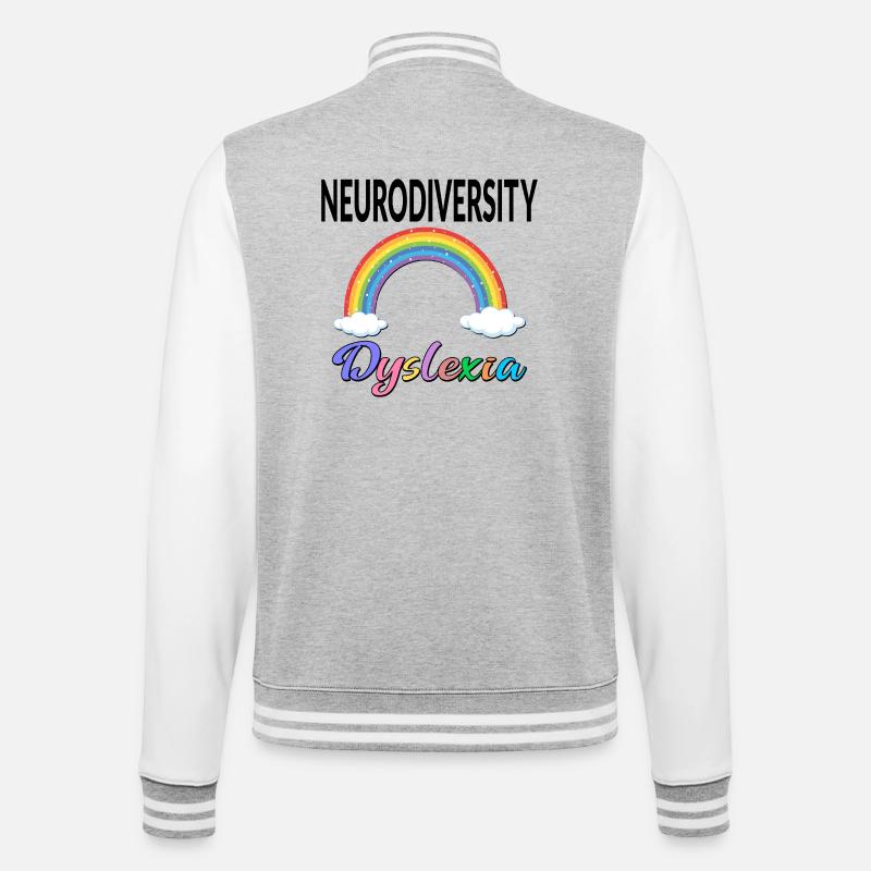 INCLUSION ARC-EN-CIEL NEURODIVERSITÉ DYSLEXIE - Veste Teddy - gris chiné / blanc