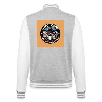 Just need coffee and my spider tarantula - College Sweat Jacket - heather grey/white - Back - Marisol (170cm)