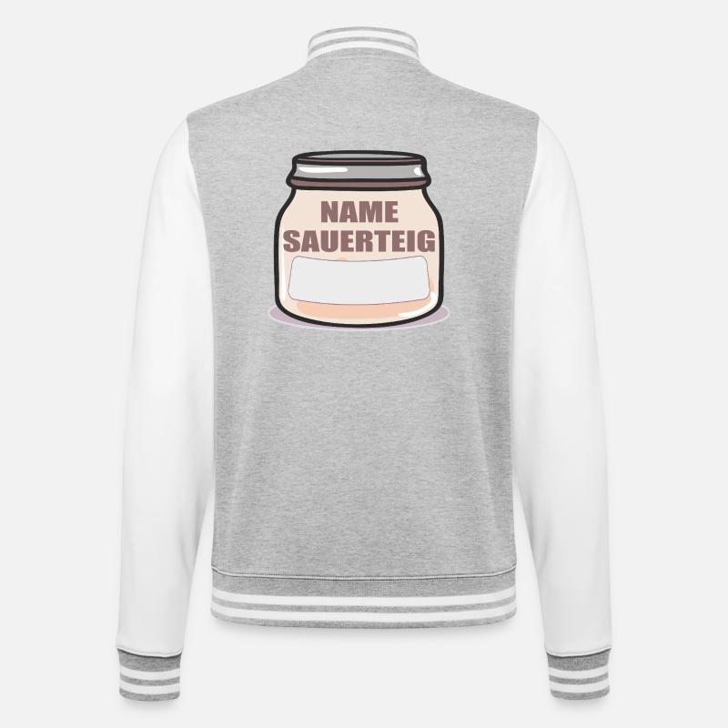 NAME SAUERTEIG SAUERTEIGBROT - College-Sweatjacke - Grau meliert/Weiß