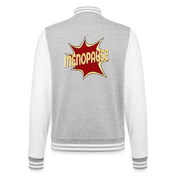 PERIMENOPAUSE WOMEN MENOPAUSE - College Sweat Jacket - heather grey/white - Back - Marisol (170cm)