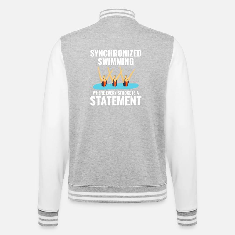 Déclaration sur la natation synchronisée - Veste Teddy - gris chiné / blanc