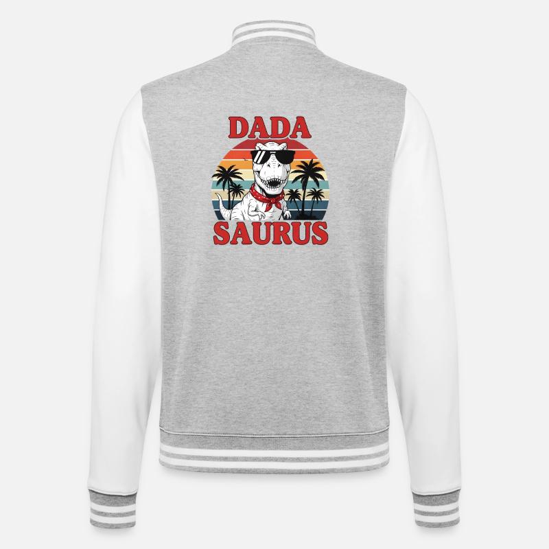 Tyrannosaurus Rex DADA SAURUS Cool - College-Sweatjacke - Grau meliert/Weiß