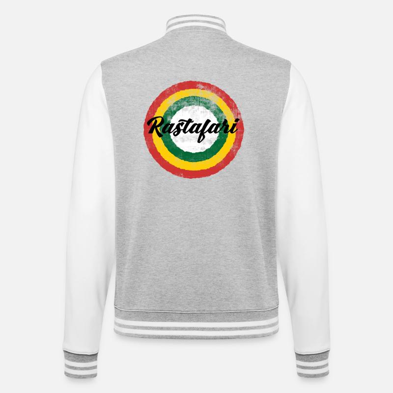Conception de la roue chromatique rastafari - Veste Teddy - gris chiné / blanc