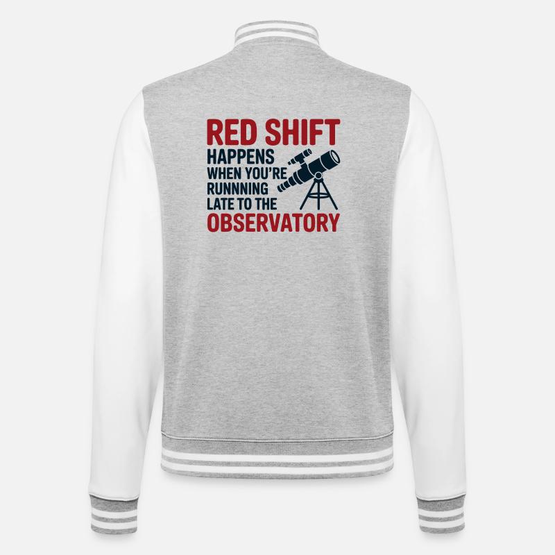 Red Shift Observatory hat Verspätung - College-Sweatjacke - Grau meliert/Weiß