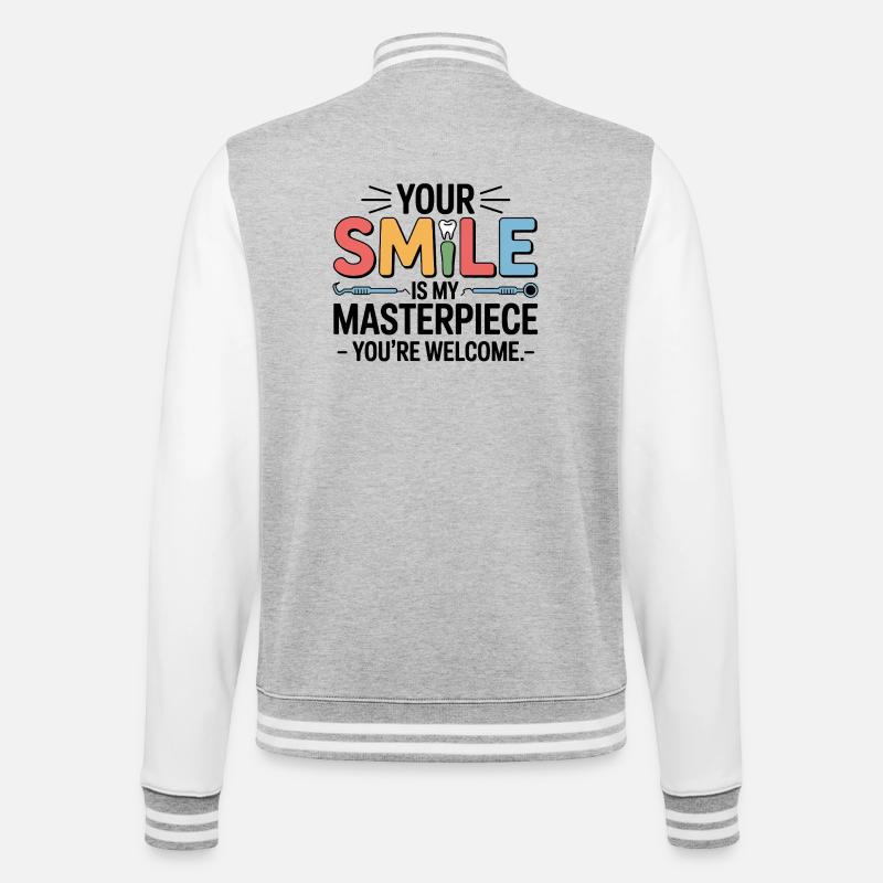 Dental Lab Technician Bridge Work  - College Sweat Jacket - heather grey/white