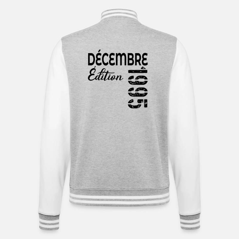 Joyeaux Anniversaire Décembre 1995 - Veste Teddy - gris chiné / blanc