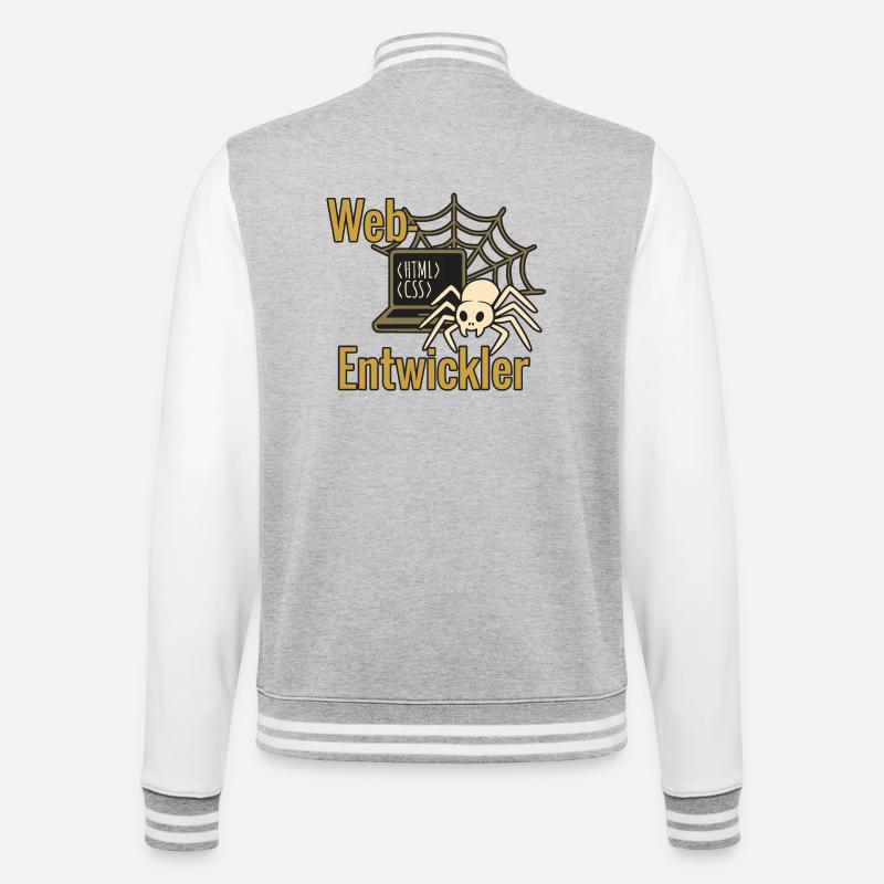 Web Developer - Halloween 2025 - College Sweat Jacket - heather grey/white