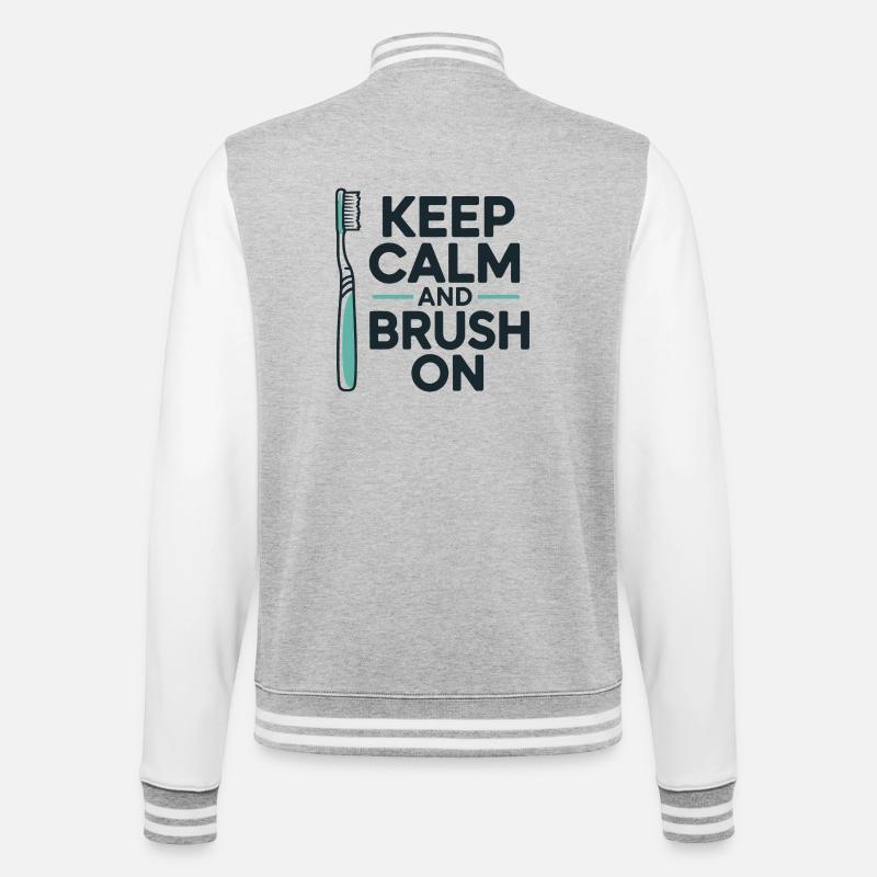 Zahntechniker Getriebe Getriebe Design - College-Sweatjacke - Grau meliert/Weiß