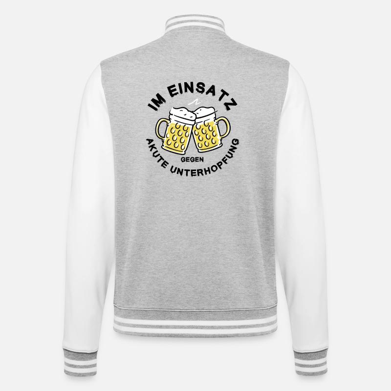 Underhopping Deployment – Regulars' Table Beer Saying - College Sweat Jacket - heather grey/white