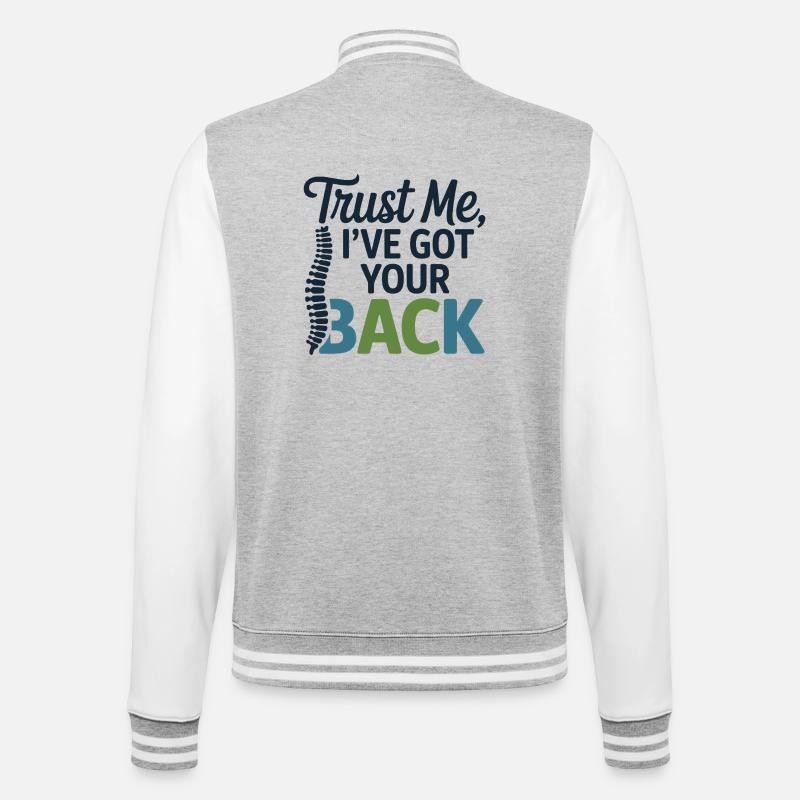 Licensed DC Professional Spinal Alignment  - College Sweat Jacket - heather grey/white