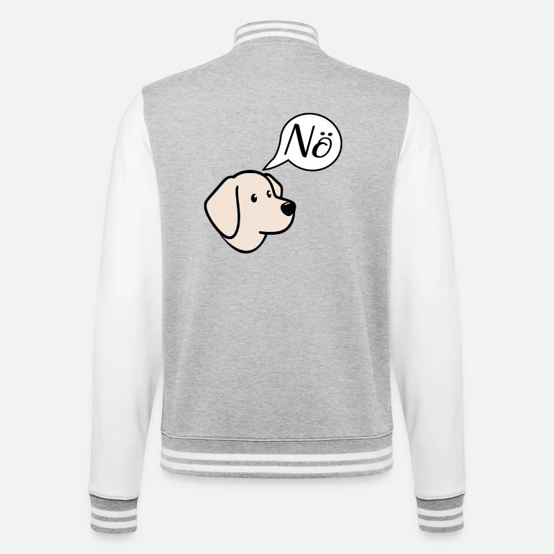 Pas de chiens - Veste Teddy - gris chiné / blanc