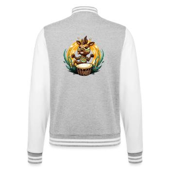 Héros Tambour Poulain tribal - Veste Teddy - gris chiné / blanc - Dos - Marisol (170cm)
