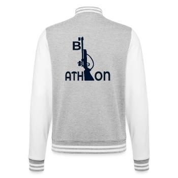 Biathlon Winter Sport - College Sweat Jacket - heather grey/white - Back - Marisol (170cm)