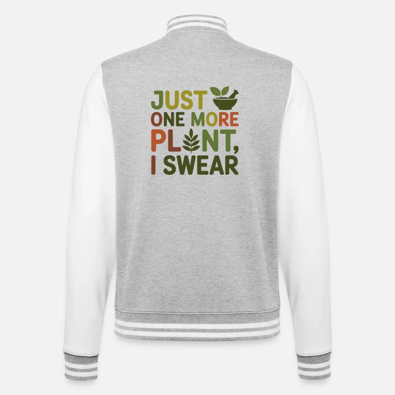 Kräuterkundige Nur noch ein Pflanzenprofi - College-Sweatjacke - Grau meliert/Weiß