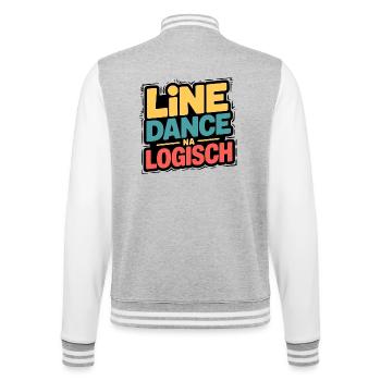 Line Dance Na Logisch - College-Sweatjacke - Grau meliert/Weiß - Hinten - Marisol (170cm)
