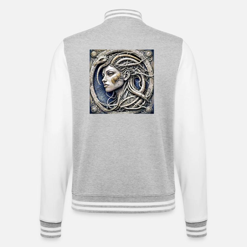 Ppatch 02 - College Sweat Jacket - heather grey/white