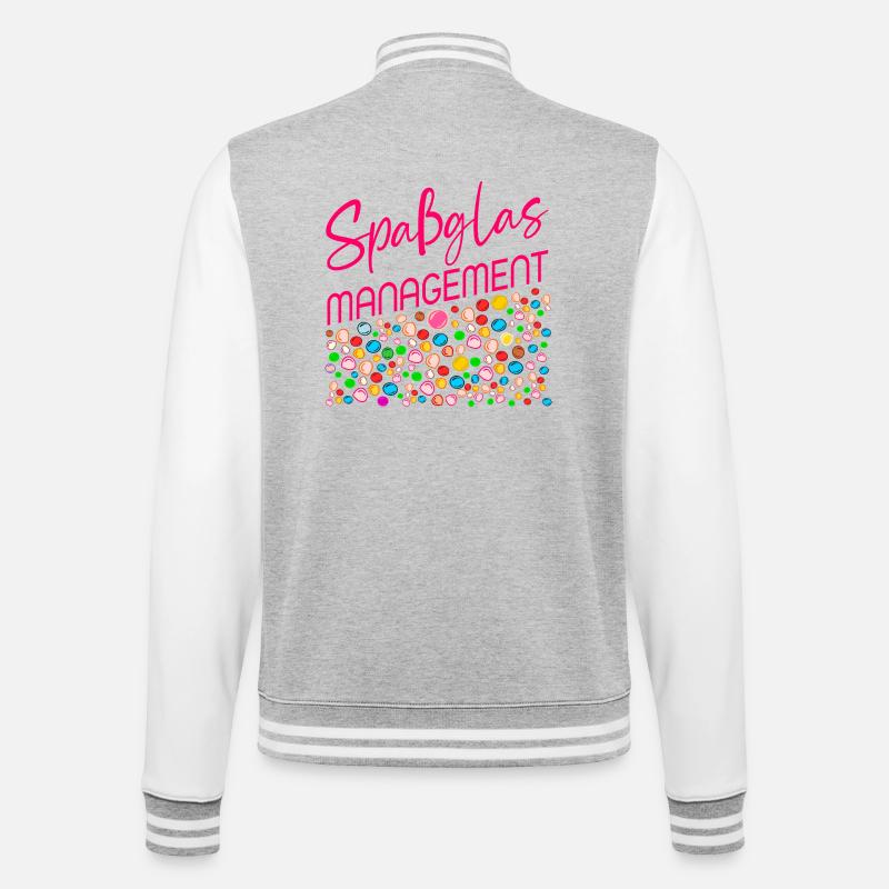 Fun Glass Candy - College Sweat Jacket - heather grey/white