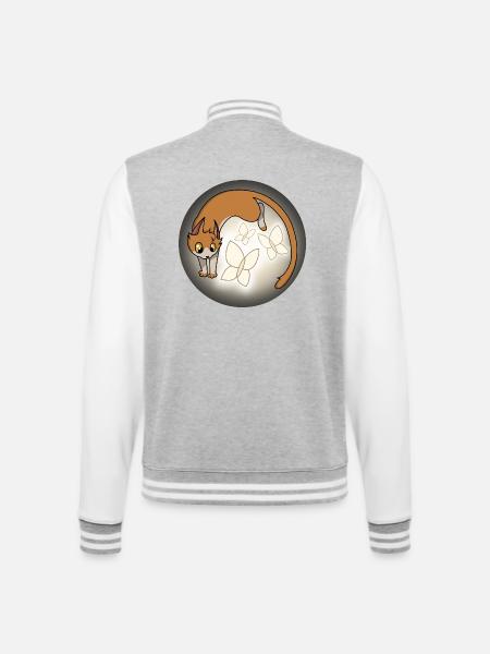 Whiskers of Light - College Sweat Jacket - heather grey/white