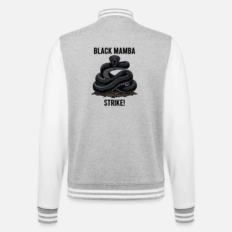 Mamba Noir Serpent Danger Strike Mamba - Veste Teddy - gris chiné / blanc