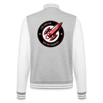 Maturant – Ich Geh Ab Wie Ne Rakete! (NEG Red) - College-Sweatjacke - Grau meliert/Weiß - Hinten - Marisol (170cm)